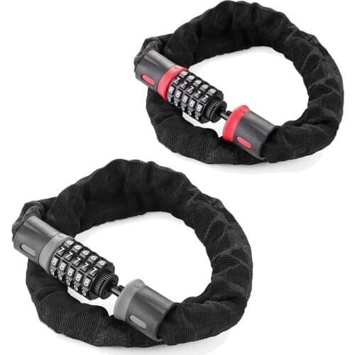 Bicycle Accessories 5-Digit Code Lock Safety Anti-theft Password Chain Lock MTB Road Chain Lock Outdoor Cycling