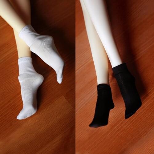 [wamami] Ankle White Black Cotton Socks 1/4 MSD 1/3 DZ SD17 BJD Dolls Dollfie Outfits