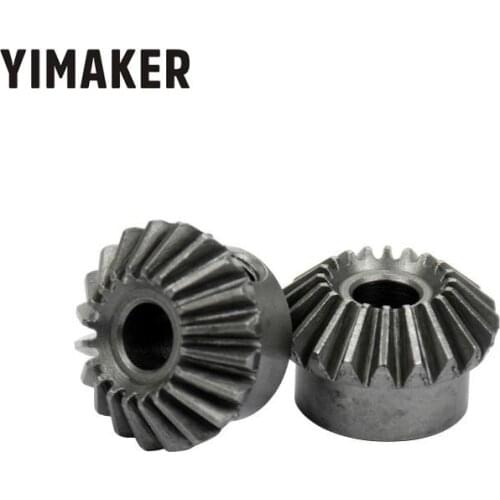 YIMAKER 2pcs 6mm Metal Bevel Gears 1 Module 20 Teeth With Inner Hole 6mm 90 Degree Drive Commutation