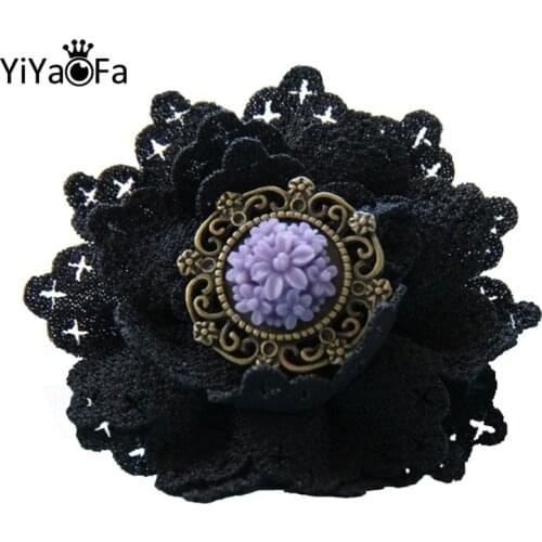 YiYaoFa Handmade Pin & Brooches Original Gothic Jewelry Antique Fabric Brooch Buckle Vintage Women Accessories YBR-01