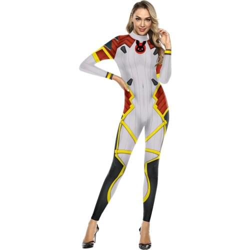Women OW Role Cosplay Costumes Suit Game D.VA Sexy Bodysuit DVA One-Piece Clothing Female One-Piece Dress Suit Tackle 2021