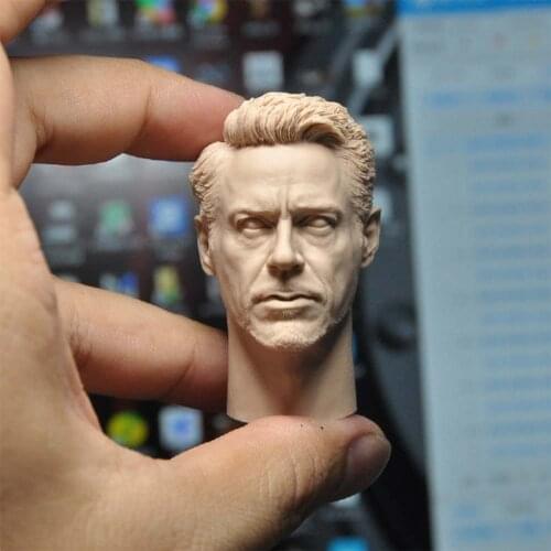 1/6 Tony Unpainted Head Sculpt Carved For 12" Male Action Figure Doll Toys