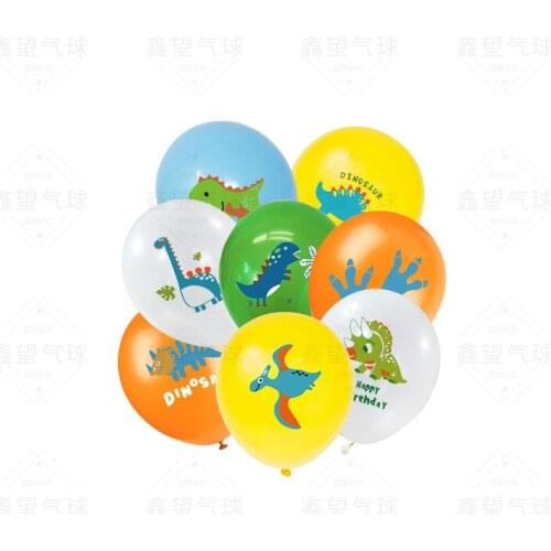 15pcs/set Dinosaur Birthday Balloons Jungle Animal Dinosaur Theme Green Latex Balloon Kids Birthday Party Decoration Supplies