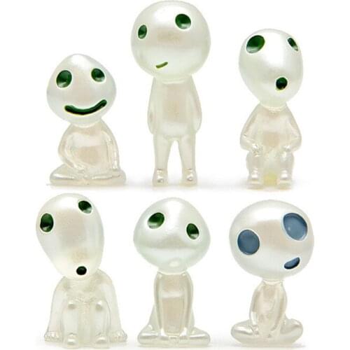 5/3/1Pcs Cartoon Alien Luminous Night Lights Spirit Princess Glow Small Ornaments Home Decor Alien Tree Elves Garden Decoration