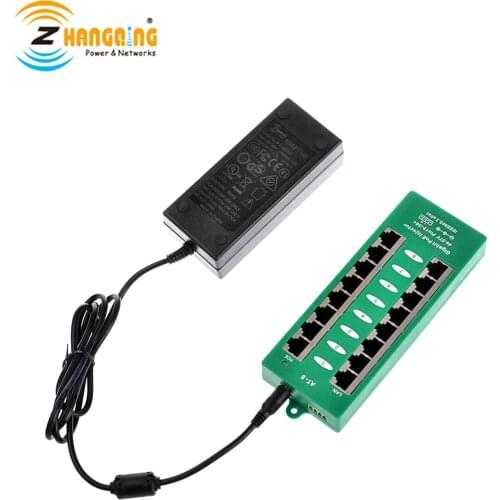 Auto Negotiating Active Gigabit 8port PoE Injector 802.3at Standard For Cisco, Meraki, Aruba With 56V 120W Power Supply