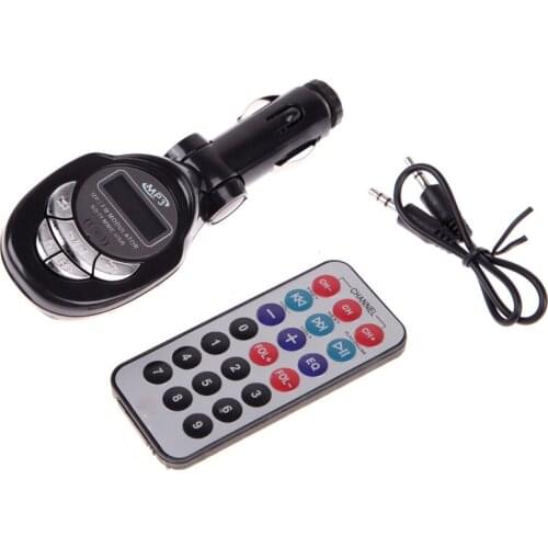 New Promotion Car Kit MP3 Player Wireless Multifuntional Car FM Transmitter with Remote Control TF SD MMC USB