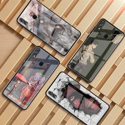 Attack on Titan Tempered Glass Phone Case For Huawei P20 P30 pro P40 lite Mate 20 30 pro 30 lite