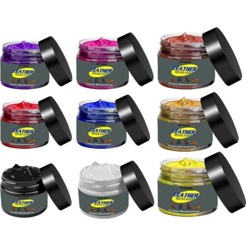 Color Leather Complementary Cream for Home Car Seat Leather Shoes Bags Sofa Coats Holes Scratch Cracks Restoration Repair Tool