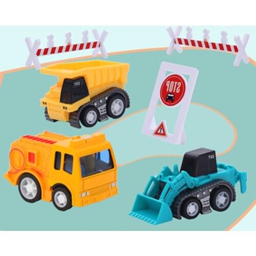 Childrens toy car set all kinds of car boys engineering car excavator back force car inertia car