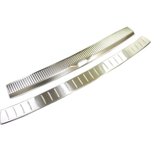 For Volkswagen Transporter (T6) Caravelle 2017-2018 Accessories Stainless Inner or outer Rear Guard Bumper Protector car styling