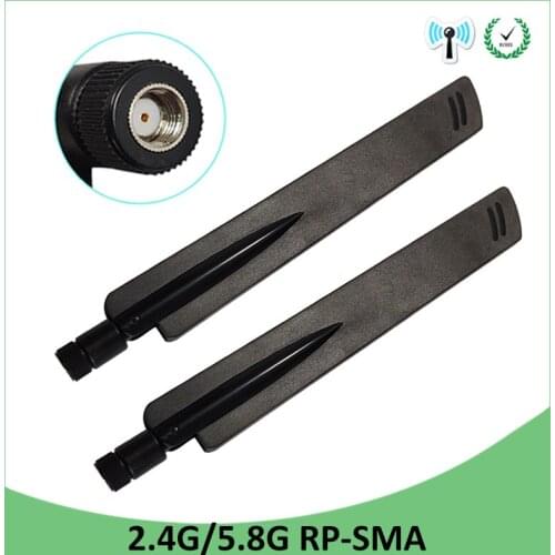 20pcs 2.4GHz 5GHz 5.8Ghz Antenna 8dBi RP-SMA Connector Dual Band 2.4G 5G 5.8G wifi Antena aerial SMA female wireless router