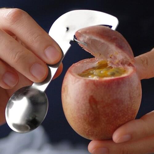 Spoon Kitchen Cutting Splitters Tool Gadgets Kitchen Opener Stainless Steel Egg Fruit Opening Knife Digging Fruit Spoon