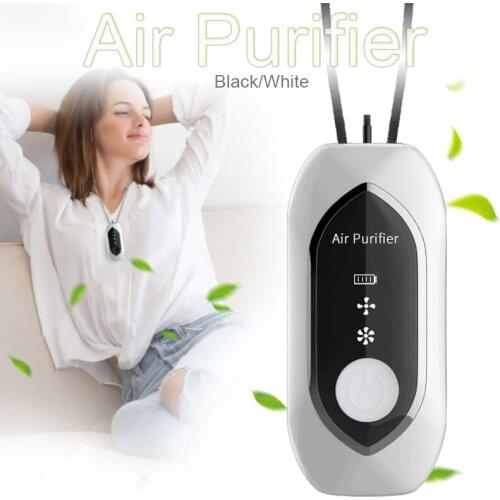 Mini Wearable Personal Air Purifier Necklace Negative Ion Generator for Running Cycling Mountaineering Travelling