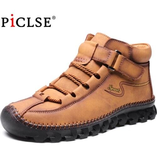 Plus Size 48 Split Leather Shoes Men Loafers Handmade Casual Shoes Comfort Moccasins Men Flat shoes Hot Sale Men Shoes Leather