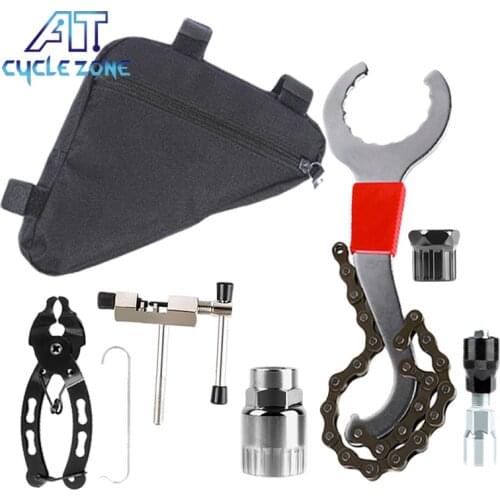 7 PCS Bicycle Repair Tool Kits Flywheel Removal Chain Breaker Extractor Cutter Crank Puller Wrench MTB Road Bike Maintenance Set