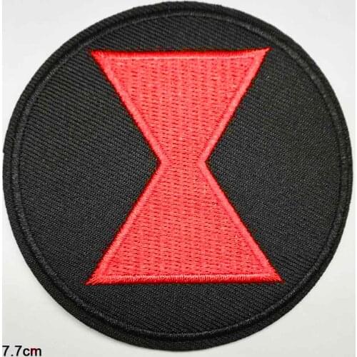 Red Time Funnel Iron On Patches Embroidered Patch For Girl Scarlett Johansson Woman Hat Skirt Handbag Dress Clothing Clothes