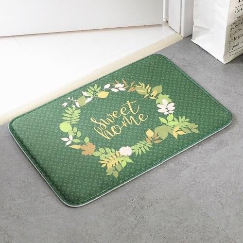 New High Grade Household Slow Rebound Memory Sponge Printing Floor Mat With Strong Water Absorption And Antiskid Property
