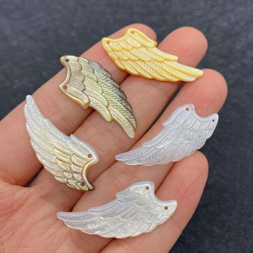 Wholesale Multicolor Wing Shape Pendant Natural Shells for Jewelry Making DIY Handmade Accessories Beaded Decoration Fashion