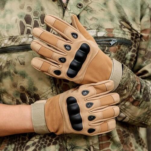 Autumn Climbing Riding Gloves Outdoor Fitness Sport Training Hiking Cycling Men Army Fan Protective All Finger Tactical Mittens