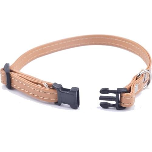 Pu Leather Dog Collar For Small Medium Dogs Adjustable Pet Necklace Puppy Supplies Purple Pink White Brown Size XS S M