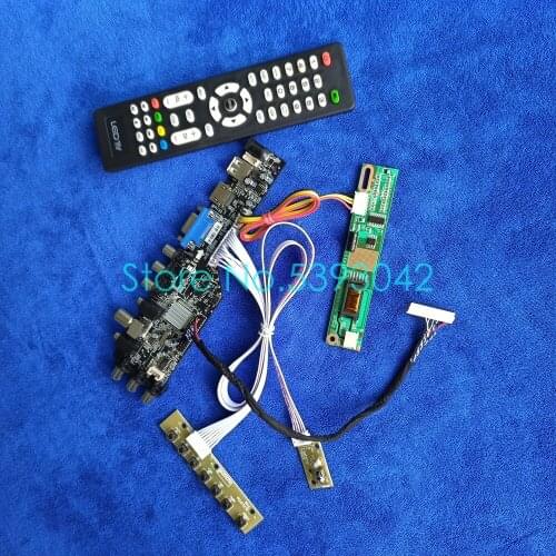 Fit LP154W01 (A1)/LP154W01 (A3)/LP154W01 (A5) matrix USB VGA AV digital DVB 30 Pin LVDS LCD drive board kit 1CCFL 1280*800