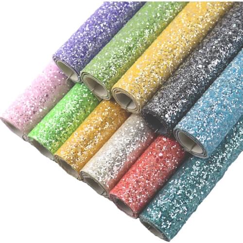 30x134cm Roll Baby Pink Chunky Glitter Fabric Synthetic Faux Leather For DIY Shoes Handbag Bows AY226