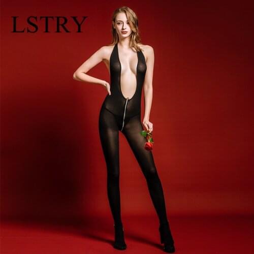 Sexy Lingerie Women Teddy Bodysuit Erotic Zipper Sexy Costumes Elastic Erotic Lingerie Underwear Intimate Nightgown Sex Product