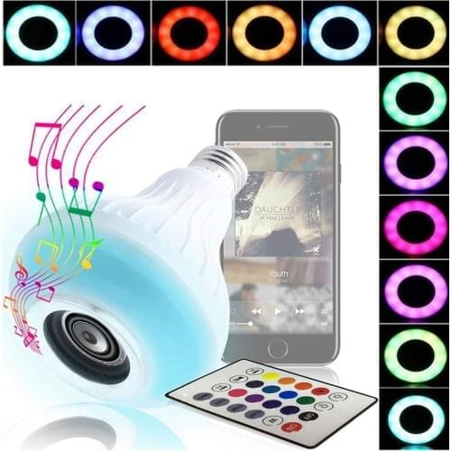 E27 6W LED Music Bulb Smart Home Speaker Colorful RGB Wireless Smart Bluetooth 4.0 Lamp APP Control Party Bar Bedroom Light