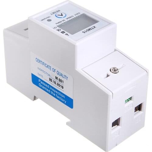 DIN-rail Three-Phase LCD Digital Display Power Consumption Energy Electric Meter kWh Power Analyzer Energy Meters