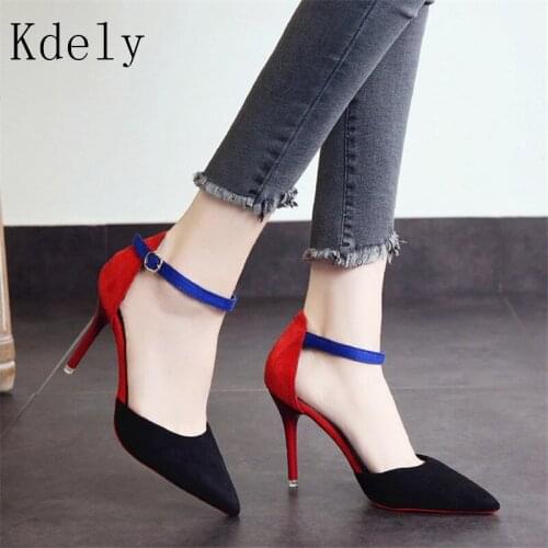 Women High Heels Pumps Women Shoes Pointed Toe Buckle Strap Summer Sexy Party Shoes Wedding Shoes