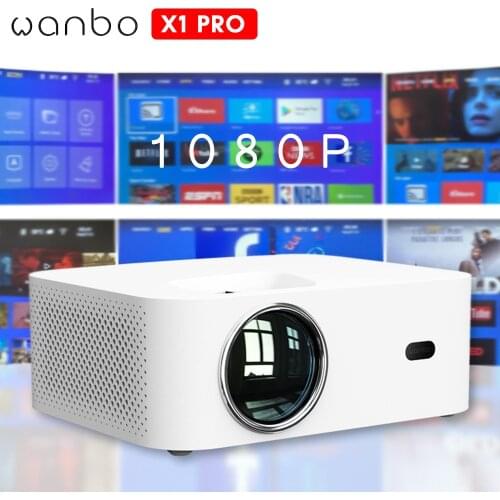 Global Version Wanbo X1 Projector Android 9.0 1GB+8GB Memory 2.4G WIFI Home Theater Cinema Four Directional Keystone Correction