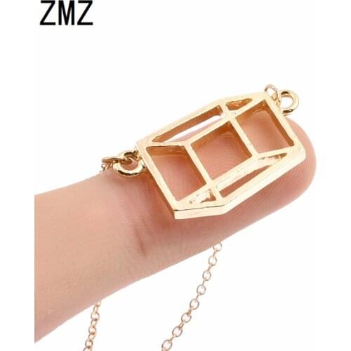 ZMZ 30pcs/lot 2018 Europe/US fashion hollow flat rectangle geometric minimalist pendant gift for mom/girlfriend party jewelry