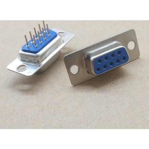 10 Pcs D-SUB DIP 9 Pin Female Solder Type Straight Connector Socket DB9F DB9 RS232