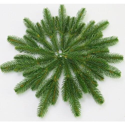 10pcs/lot Artificial Pine Needles Plant Flower Arrangement Accessories for Christmas Trees Decorative Fake Plant Pine Branch