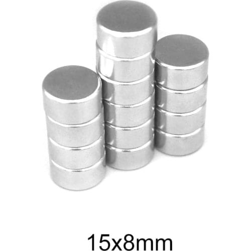 2/5/10/20/40PCS 15x8 Small Strong Round Magnets 15mmx8mm N35 circular Neodymium Magnet 15x8mm Permanent NdFeB Magnet Disc 15*8