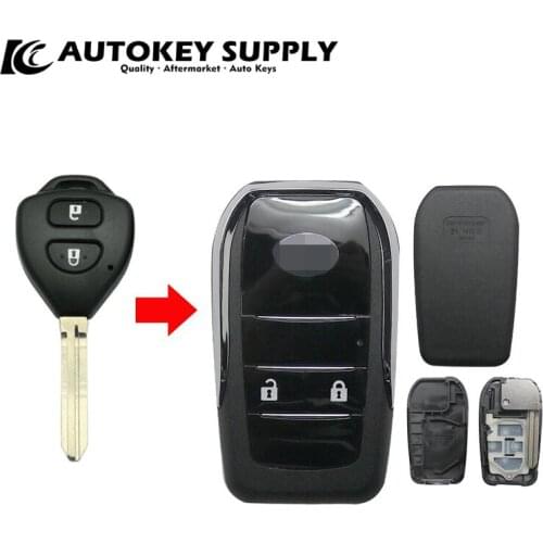 2 Buttons Suitable for Toyota Camry RAV4 Reiz Vios Crown car straight remote control modified folding key shell AKTYF124