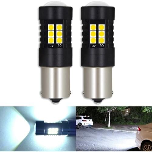 2PCS BAU15S PY21W LED 7443 W21/5W Bulbs 1157 BAY15D 1156 P21W LED BA15S Lamp for Reverse Lights Brake Lights Turn Signal 12-24V