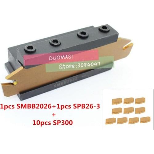 20mm petiole SPB26-3 1pcs+SMBB2026 1pcs+ SP300 NC3020/NC3030 10pcs=12pcs/set NC3020/NC3030 Machining steel CNC lathe tool