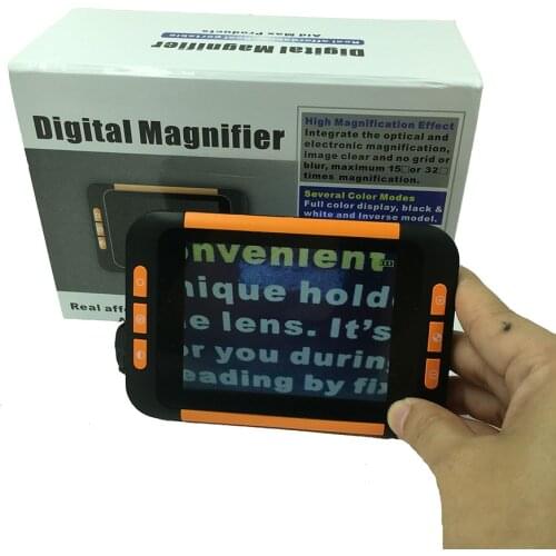 2X-32X digital video magnifier Low Vision reading aids protable Electronic magnifier TV magnifier with LED light 4 modes EVM35
