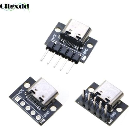 Cltgxdd 3pcs USB 3.1 Type-C Female Socket Connector Plug Data Charging Cable Jack Test Board with Pin Header