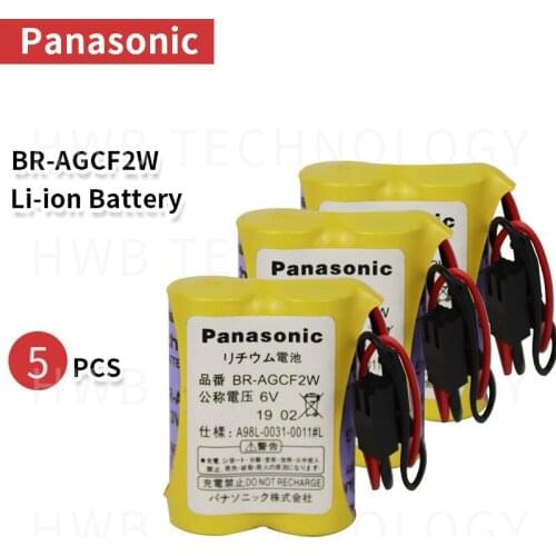 5pcs Original NEW BR-AGCF2W Lithium 6V PLC battery batteries with Black plug For Panasonic Fanuc A98L-0031-0011#L Free Shipping