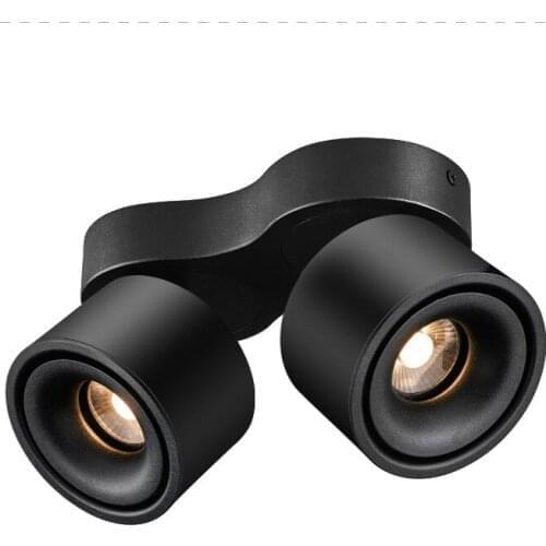 6PCS 24w Led Downlight Led Recessed Light Double Head Foldable Rotating Led Spotlight 2 Heads Ceiling Lamp