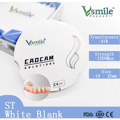 98mm Dental Zirconia Disc ST Carving Ceramic Block For Bridge Crown Framework Abutments Making Compatible With Roland VHF Imes