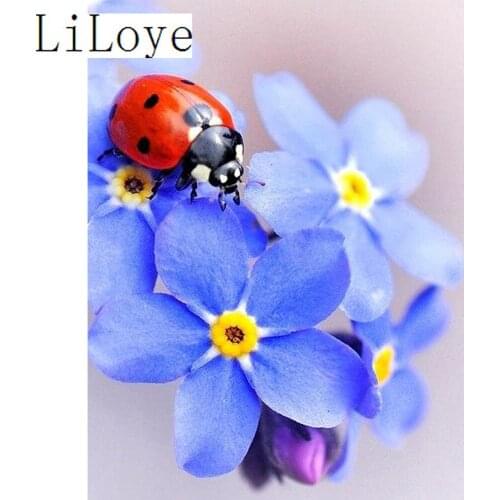 LI LOYE Star flower 5D Diamond Mosaic Handmade Diamond Painting Cross Stitch Drill Embroidery ladybug Patterns Crystal Arts FZ39