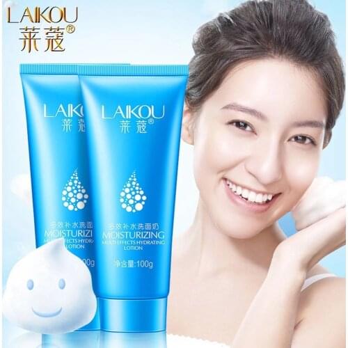 LAIKOU Amino Acid Foam Facia Cleanser Nourishing Deep Cleaning Moisturizing Whitening Oil Control Skin Care Wash