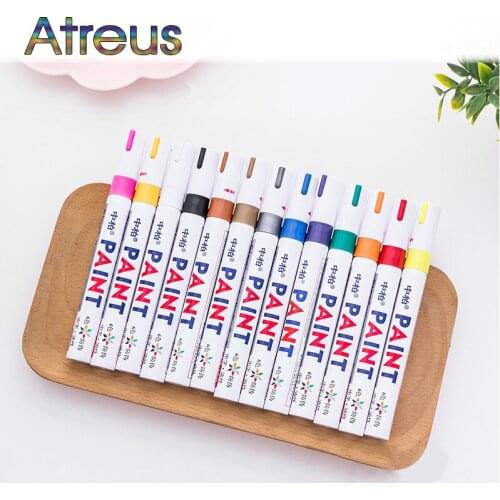 Car Styling Car Tyre Tread CD Metal Graffiti Marker Pen for Toyota Avensis c-hr RAV4 Kia Rio Honda civic Hyundai tucson 2017