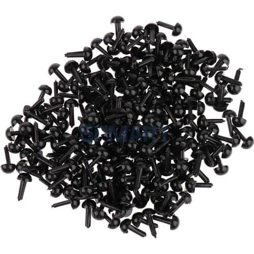 200pcs Plastic Safety Eyes Craft Eyes for Doll Bear Plush Animal Felting Toy Arts Making 5MM Black