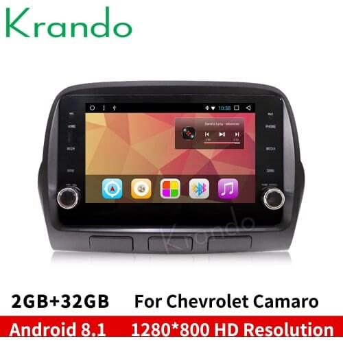 Krando Android 8.1 8" car radio player for Chevrolet Camaro navigation gps multimedia system