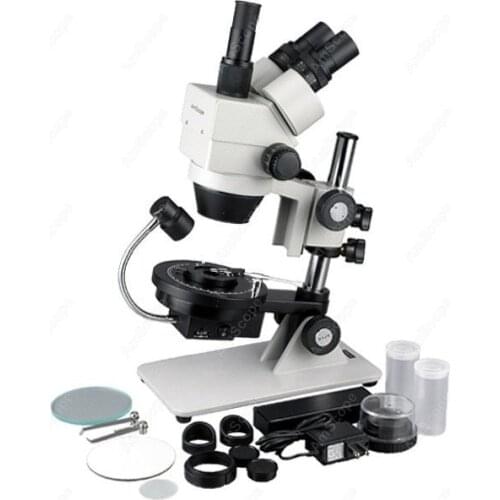 Jewel Gem Stereo Zoom Microscope--AmScope Supplies Cordless LED 3.5X-90X Jewel Gem Stereo Zoom Microscope
