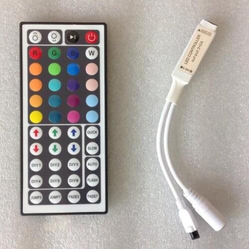 44 Keys LED IR RGB mini Controler For RGB SMD 3528 5050 LED Strip LED Lights Controller IR Remote Dimmer Input DC12V 6A